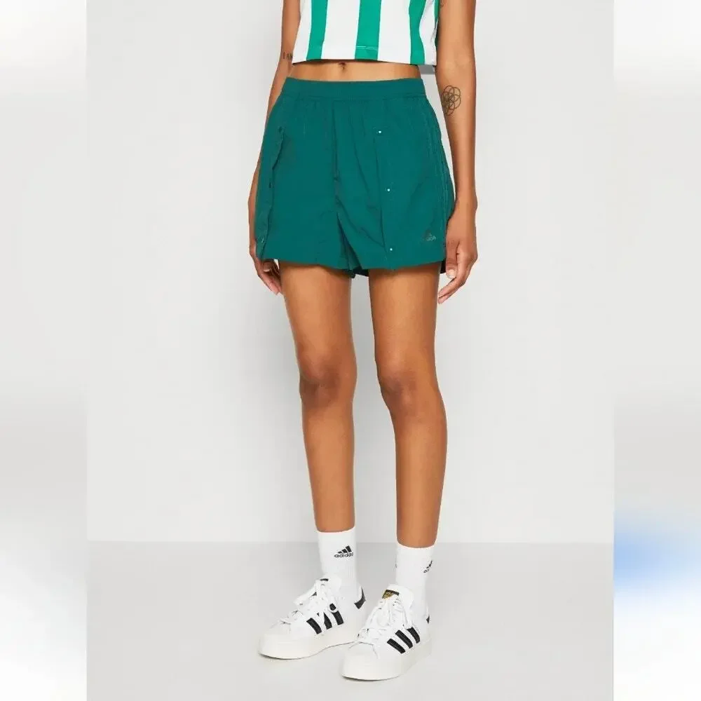 Adidas Tiro Snap-Button Football Shorts Green Women's Sz LRG - Picture 4 of 7